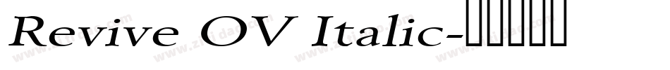 Revive OV Italic字体转换
